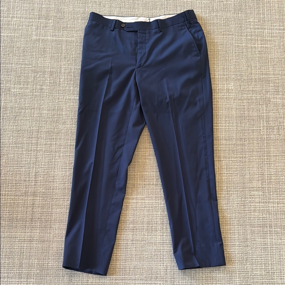 Suitsupply Blue Dress Pants with Wool Blend